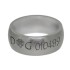Stainless steel ring curved 9mm wide matted with your desired engraving