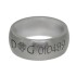 Stainless steel ring curved 9mm wide matted with your desired engraving