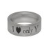 Stainless steel ring 9mm wide smooth and matte with your desired engraving