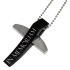 Arched cross pendant with PVD coating and individual engraving