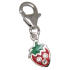 Charm pendant strawberry to attach to a charm bracelet