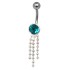 Navel piercing with 925 silver ball chain motif TUCH10