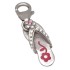 Charm pendant flip-flop to hang in a charm bracelet