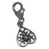 Charm pendant heart for hanging in a charm bracelet