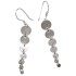 Earrings with 7 plates made of 925 sterling silver in a retro look