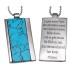 Chain pendant wide made of stainless steel with a turquoise insert and engraving of your choice on the back