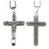 Necklace pendant made of stainless steel with Jesus figure and engraving of your choice