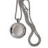 Round medallion pendant SMALL made of polished and matted stainless steel with chain