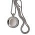 Round medallion pendant SMALL made of polished and matted stainless steel with chain