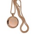 Round medallion pendant BIG made of stainless steel PVD rose gold coated polished with chain