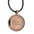 Round medallion pendant SMALL made of stainless steel PVD rose gold coated polished with individual engraving