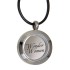Round medallion pendant SMALL made of polished stainless steel with individual engraving