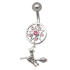 Belly button piercing with witch design 1.6x10mm in several colors