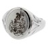 Signet ring made of stainless steel with an oval engraving surface and your desired engraving