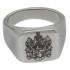 The classic - signet ring made of polished stainless steel and rectangular with your individual engraving