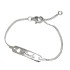 Narrow christening ribbon made of 925 sterling silver