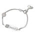 Narrow christening bracelet with angel pendant and individual engraving