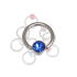 Lip frenulum piercing titanium BCR 1.0 and 1.2mm thick with a flattened ball in different colors