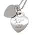 Double heart pendant made of matted stainless steel with engraving of your choice - you can't miss it