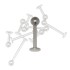 Labret lip stud made of surgical steel 1.6mm thick and different lengths