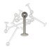 Labret lip stud made of surgical steel 1.6mm thick and different lengths