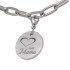 Round charm pendant for a charm bracelet with your individual engraving