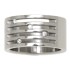 Stainless steel ring polished 10mm wide with crystals between the grooves