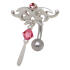 Navel piercing 1.6x10mm with a pretty motif and crystals