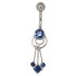Navel piercing 1.6x10mm with ornament, for delicate ladies