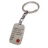 Emergency key fob with an individual engraving of your choice