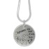 Round silver pendant 20mm with individual engraving