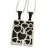 Partner pendant made of stainless steel in two parts with your individual engraving HEARTS UP FRONT