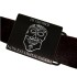 BIKER belt buckle, rectangular, made of blackened, matt stainless steel with individual engraving