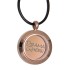 Round medallion pendant BIG made of stainless steel PVD rose gold colored polished with individual engraving