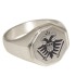 Solid signet ring made of 925 sterling silver in different sizes with your desired engraving