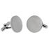 Round cufflinks made of matt stainless steel, 18mm
