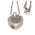 Ash pendant heart made of high-gloss polished stainless steel