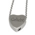 Ash pendant heart made of 361l stainless steel high gloss polished