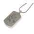 Ash pendant dog tag made of high-gloss polished stainless steel