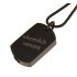 Ash pendant Dog Tag Black made of high-gloss polished stainless steel