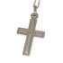 Two-part cross pendant made of stainless steel with individual engraving, timelessly beautiful