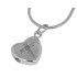 Ash pendant, small heart, made of high-gloss polished stainless steel