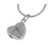 Ash pendant, small heart, made of high-gloss polished stainless steel