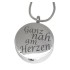 Ash pendant round, large, made of high-gloss polished stainless steel