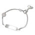 Narrow christening ribbon made of 925 sterling silver