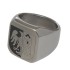 Signet ring made of polished 925 Silver and rectangular with your individual engraving