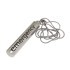 Ash pendant cylindric shape, made of stainless steel polished with engraving