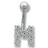 316L Banana Bell w.Sterling Silver 'M' Design,clea