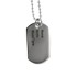 Stainless steel dog tag pendant – name, date of birth, blood type