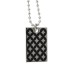 Stainless steel pendant with arabesque motif on the front with engraving